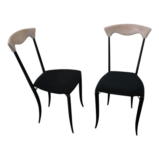 Vintage Dining Chairs by Fasem, 1980s, Set of 2 For Sale
