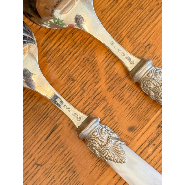 Eme Italian Faux Mother of Pearl Stainless Flatware For Sale In Dallas - Image 6 of 11