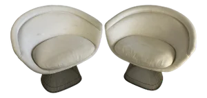 Mid 20th Century Lounge Chairs Attributed to Warren Platner - A Pair