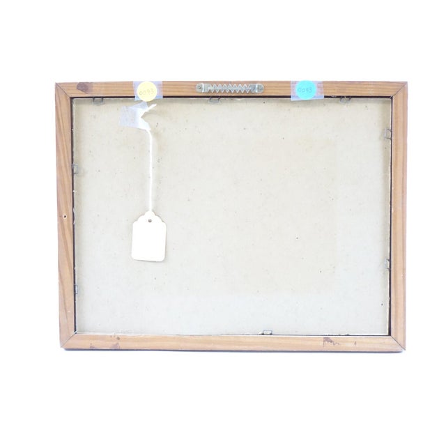 Art Deco Watercolor on Paper Signed at the Bottom 1975 For Sale - Image 3 of 6