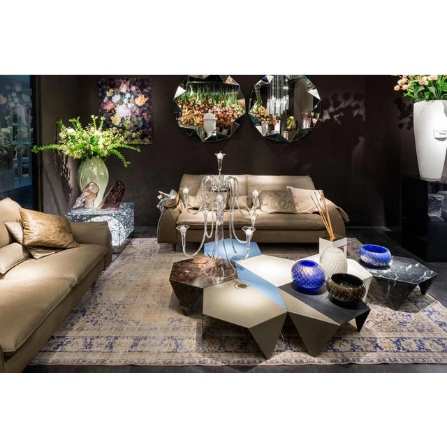 Not Yet Made - Made To Order White Lacquered Metal Ruche Coffee Table by Giorgio Ragazzini for VGnewtrend For Sale - Image 5 of 6