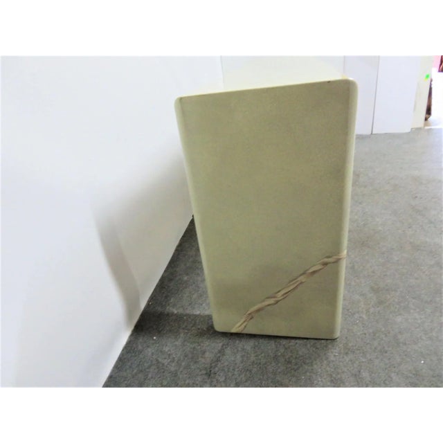 Milo Baughman Mid-Century Modern Lacquered Faux Marble Console Table For Sale - Image 4 of 10