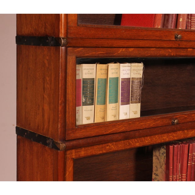 Wood Bookcase in Oak from Globe Wernicke, Set of 5 For Sale - Image 7 of 12