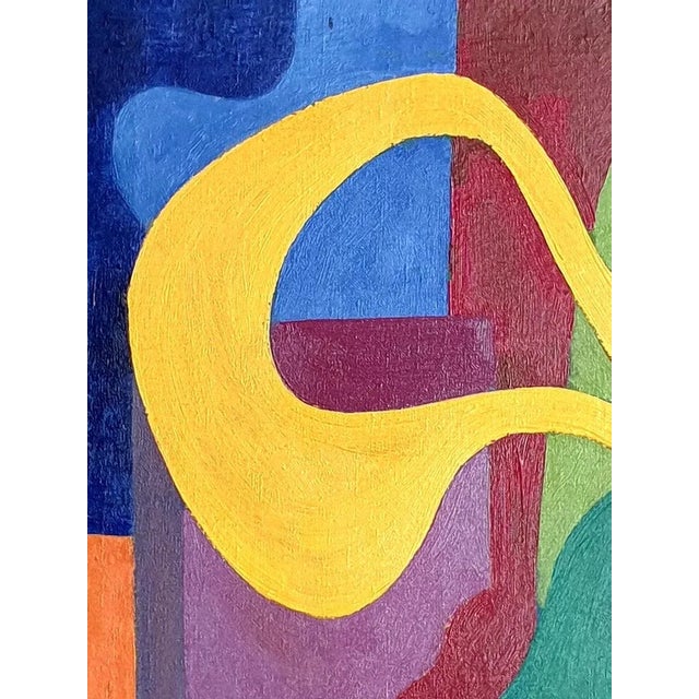 Late 20th century abstract oil on canvas of flowers by Russian artist Yuri Vassilievich Titov. Signed, titled and dated...