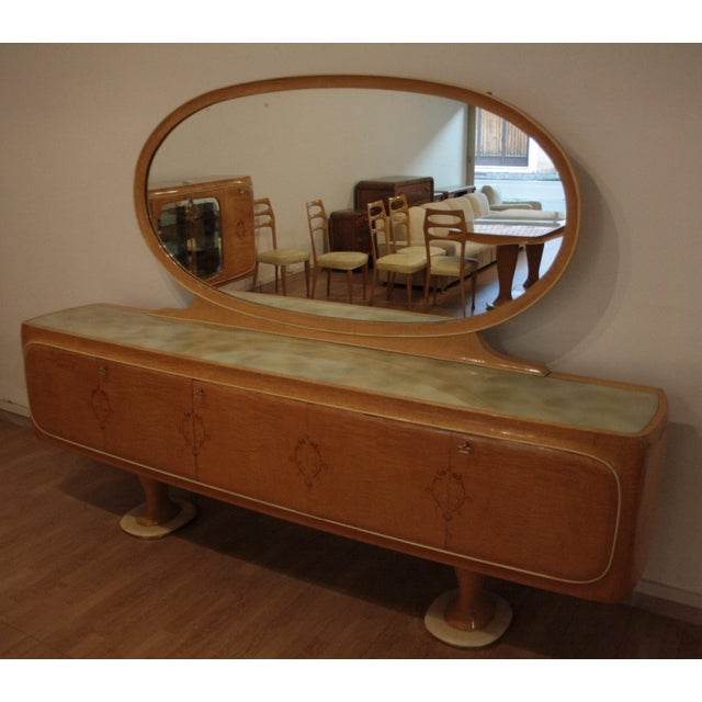 Vintage Sideboard with Mirror by Vittorio Dassi, Italy, 1950s For Sale - Image 13 of 17