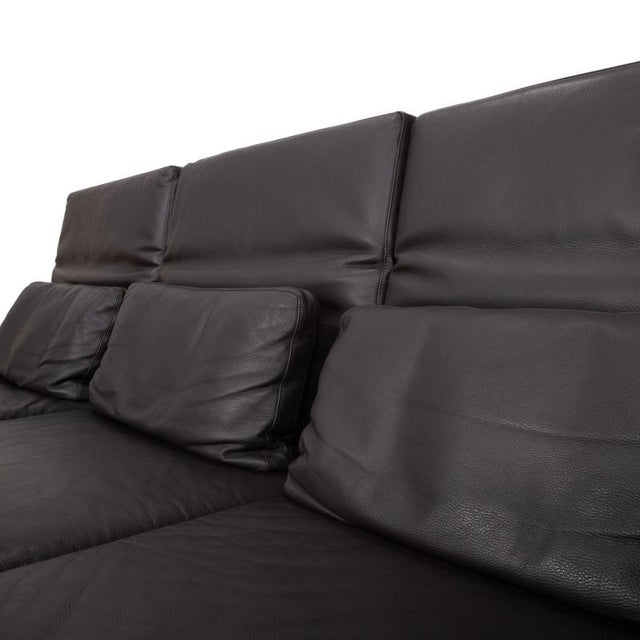 Black Moule Leather Corner Sofa from Brühl For Sale - Image 8 of 18