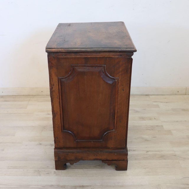 Antique Walnut Nightstand with 3 Drawers, 1600s For Sale - Image 4 of 17