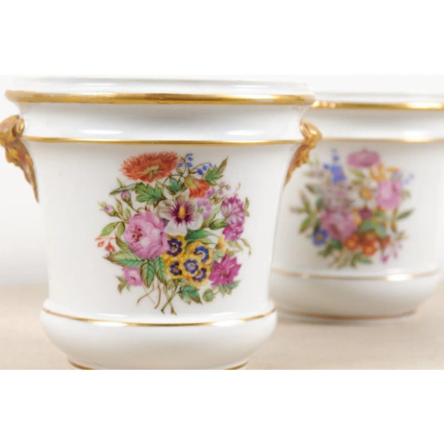 Late 18th Century French Porcelain Cachepots - a Pair For Sale - Image 9 of 13
