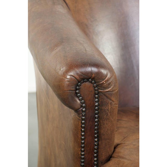 Club Chair in Sheepskin Leather For Sale - Image 10 of 15