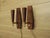 The wall lamps were made in the 1970s, Danish production. Made of rosewood and metal. Set of two. Condition: Lamps in...