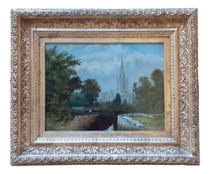 English Artist, Landscape, 1800s, Oil on Canvas, Framed
