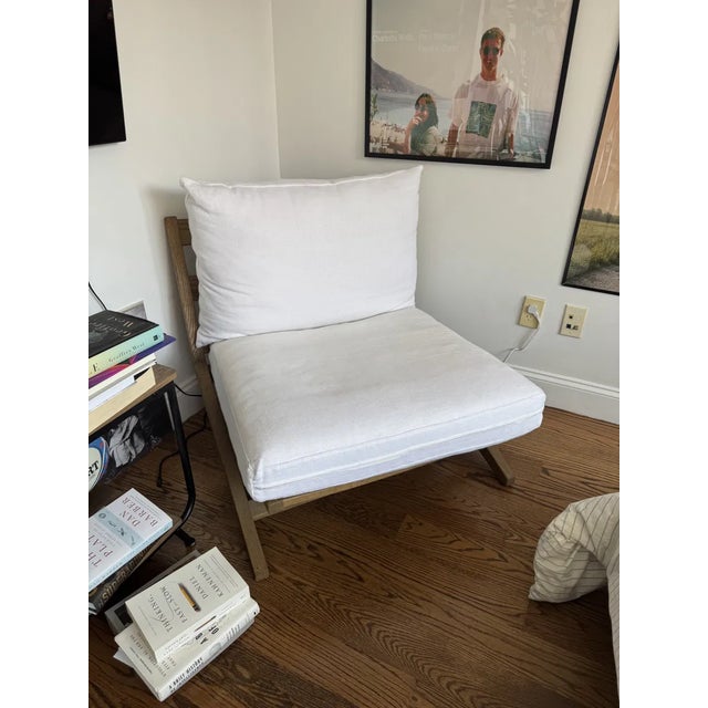 Pair of Harbour Outdoor "Nature Boy" Easy Chairs in excellent, lightly-used condition. From Harbour's midcentury-inspired...