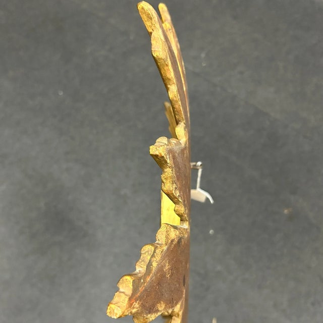 Mid 20th Century Hand Carved Giltwood Sunburst Mirror For Sale - Image 6 of 7