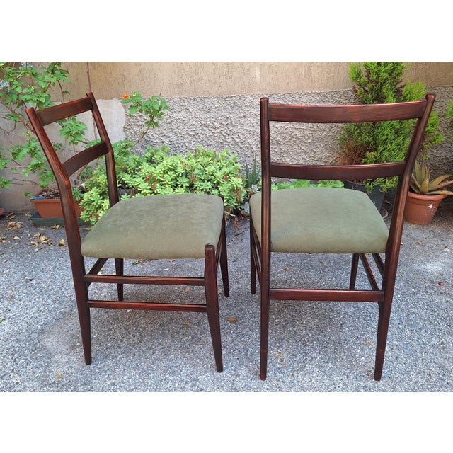 Wood Vintage Lightweight Chairs by Gio Ponti for Cassina, 1950s, Set of 6 For Sale - Image 7 of 8