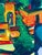 Textile Vintage Fauvist Painting - Kandinsky Style For Sale - Image 7 of 14