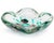 Murano Seguso Dalla Venezia Vintage Italian Art Glass 3 Fish Silver Flecks Green Algae Ashtray Trinket Bowl For Sale In Orlando - Image 6 of 8