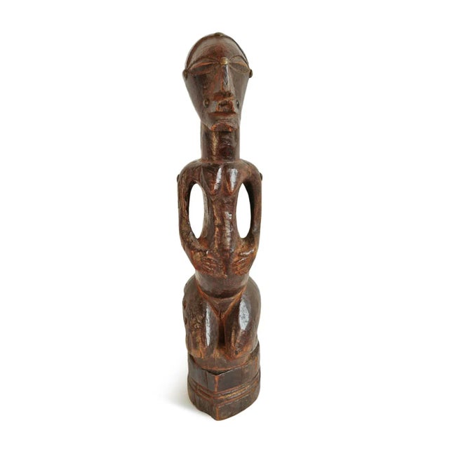African Vintage Songye Carved Wood Female Figure For Sale - Image 3 of 13