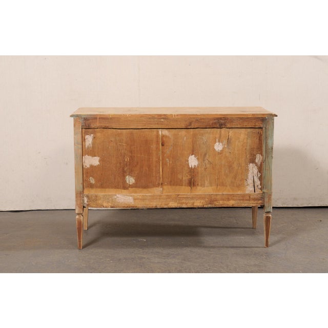 Wood Italian Chest, Bleached with Faux Marble Top For Sale - Image 7 of 11