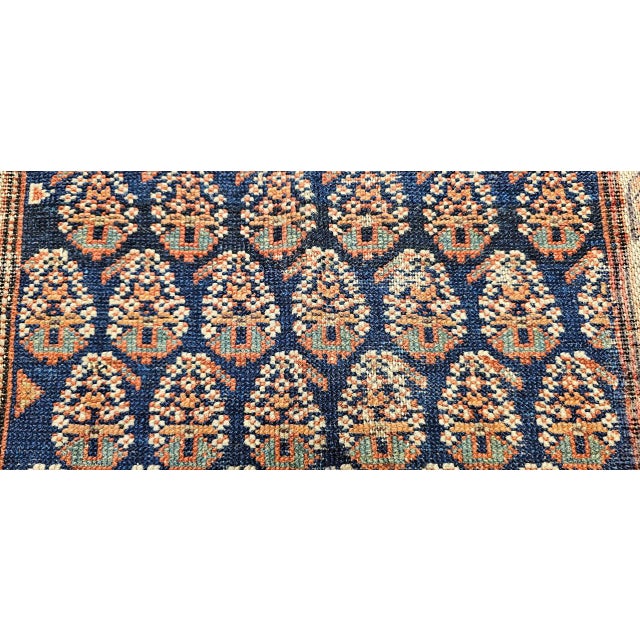 Antique Persian Malayer Rug, Hand-Knotted Wool, Paisley Pattern, 4x6, Navy & Ivory For Sale - Image 12 of 14