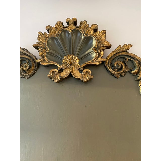 1990s Head Board and French Chateau Crown Bed Canopy For Sale - Image 4 of 13