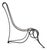 Oversized Modernist Wrought Iron Sculptural "Spine Chair" in the Manner of Andre Dubreuil, United States, C. 1980s For Sale