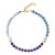 Baroque Pearl Amethyst Color Block Necklace For Sale