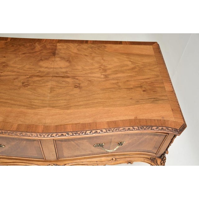 Wood French Walnut Console Table, 1920s For Sale - Image 7 of 12