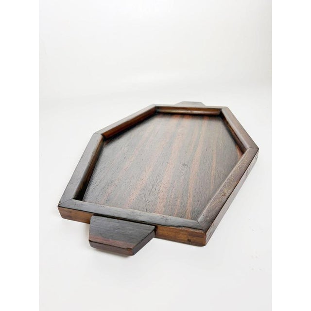 Wood Art Deco Wooden Tray, France, 1940s For Sale - Image 7 of 11