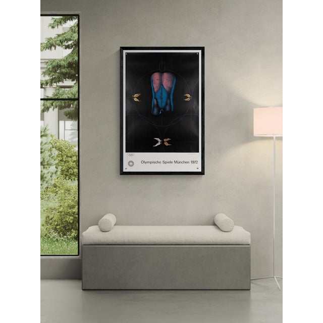This original 1972 Munich Olympics poster, designed by Paul Wunderlich, is a significant example of the era's artistic...