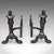 This is a pair of vintage figural andirons. An English, cast iron fire dog in the manner of the Carron Foundry, dating to...