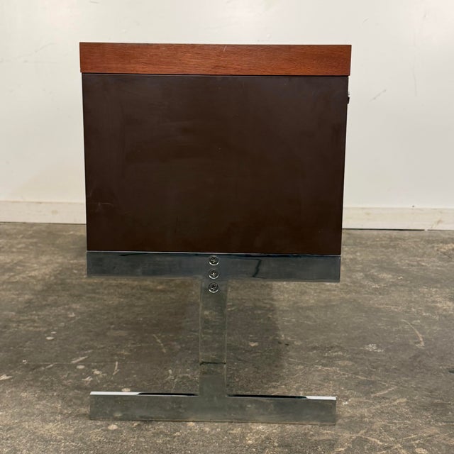 Peerless Steel Equipment Co. Walnut and Steel Credenza For Sale - Image 10 of 12