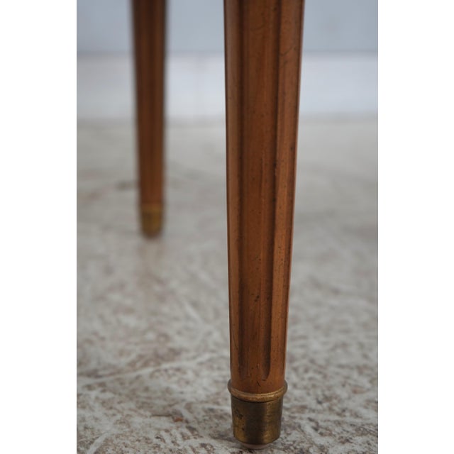 Pair of Henredon Round French Louis XVI Walnut Lamp Tables For Sale - Image 17 of 18