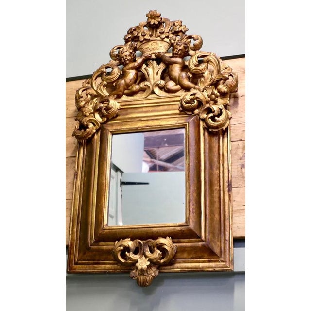 Large 19th Century Regency Carved Gilt Mirror, 1800s For Sale - Image 4 of 8