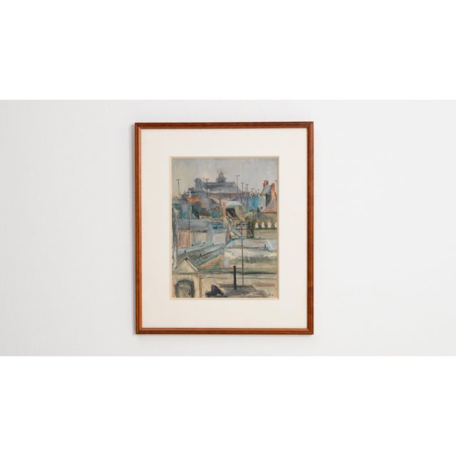 1960s France Impressionist Brown Canvas Painting For Sale - Image 4 of 16