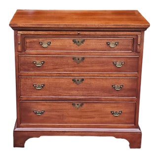 Mid Century Craftique Mahogany Secretery Chest of Drawers With Locks and Keys For Sale