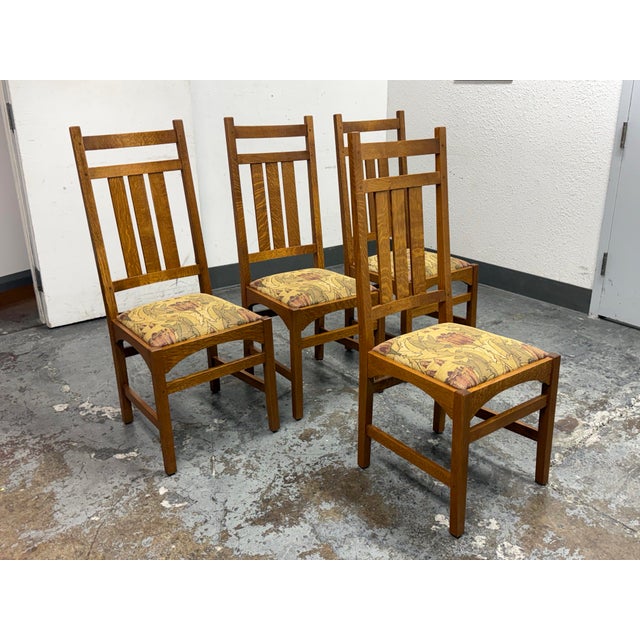 Mission Stickley Furniture Ellis Side Chairs, Set of Four For Sale - Image 3 of 12