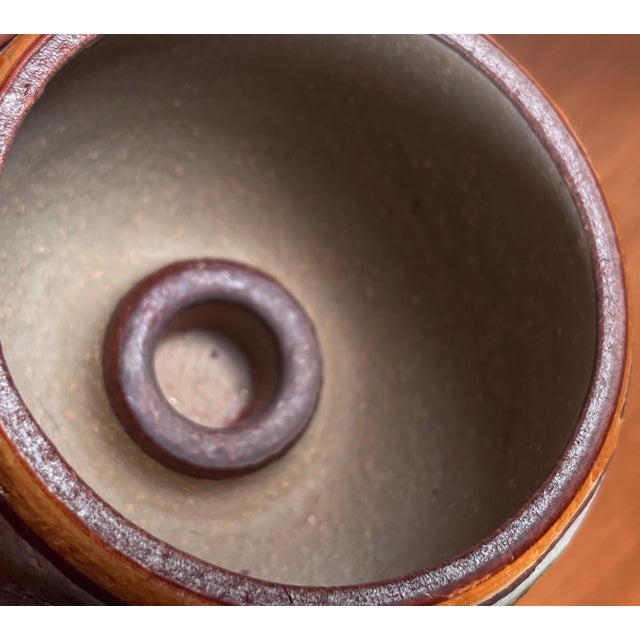 Mid-Century Modern Danish Studio Pottery Candleholder and Box with Lid from Søholm, 1960s, Set of 2 For Sale - Image 18 of 18