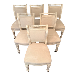 Set of 6 Antique Painted Louis XVI Style Dining Chairs