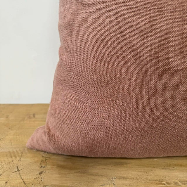 Not Yet Made - Made To Order Belgian Linen Pillow Cover in Cinnamon For Sale - Image 5 of 5