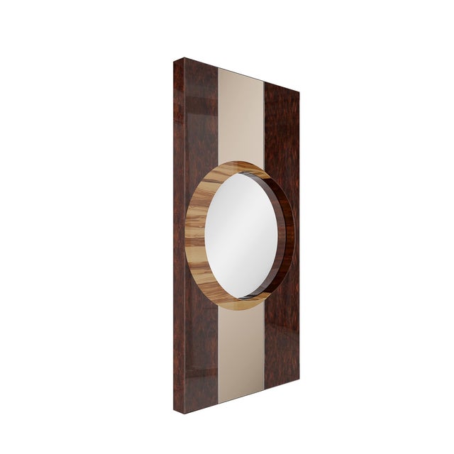 Mid-Century Modern Mid-Century Modern Wood Elyse Mirror by Hommés Studio For Sale - Image 3 of 5