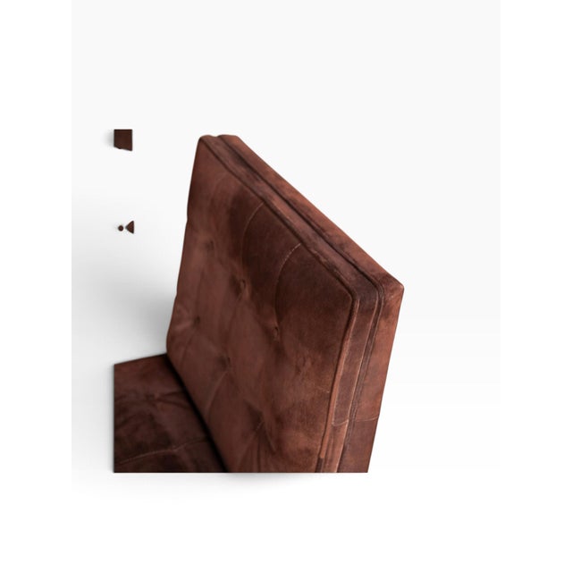Pair of George Smith "Norris" Slipper Chairs in Brown Suede. 2010s For Sale In Philadelphia - Image 6 of 7