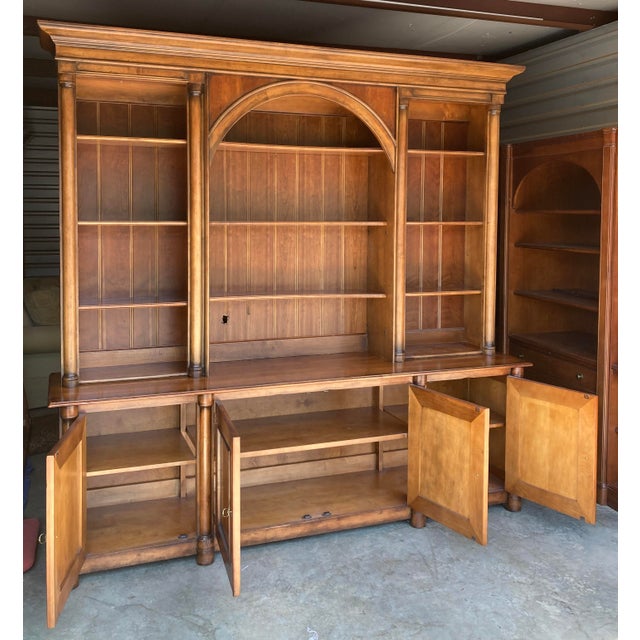 Henredon Henredon Avignon Cherry Bookcase and Cabinet Wall Unit For Sale - Image 4 of 9