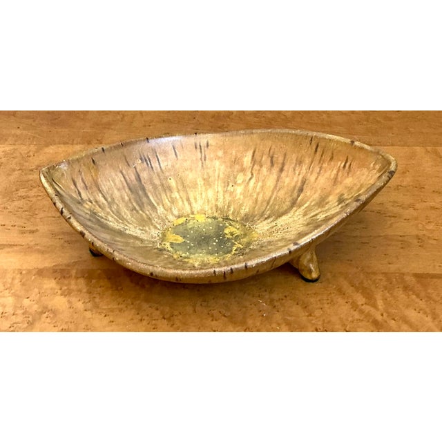 Vintage Mid-Century Modern Glazed Ceramic Bowl For Sale - Image 4 of 12