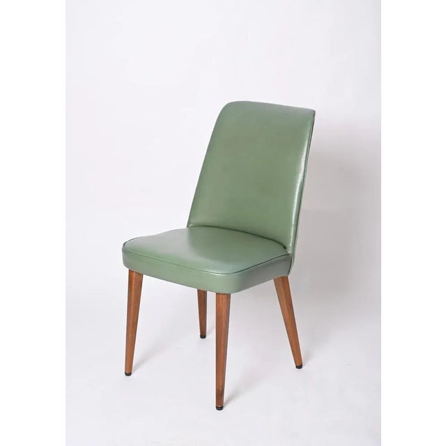 1950s Green Leather Dining Chair attributed to Anonima Castelli, Italy, 1950s For Sale - Image 5 of 13