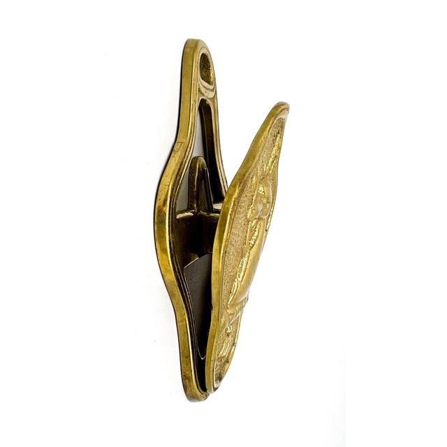 Abercrombie & Fitch Vintage 1945 Randolph Brass Stag Wall Clip | Deer Head Paper Holder | Rustic Lodge Décor For Sale - Image 4 of 12