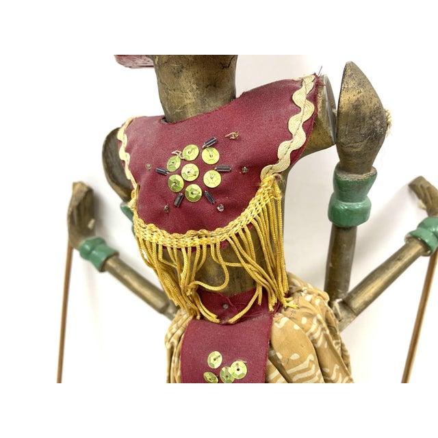Vintage Javanese Rod Puppets on Display Stands—A Pair For Sale - Image 15 of 18