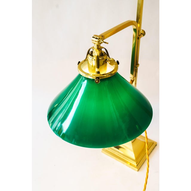 Adjustable Table Lamp with Original Opal Glass Shade, 1920s For Sale - Image 13 of 15