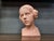 Beautiful clay bust of a woman. A very early work by Fritz Wolber. Fritz Wolber was a German sculptor and medalist. The...