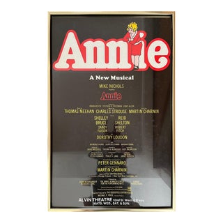 Annie, Broadway Musical Window Card Poster, Alvin Theatre, 1977 For Sale