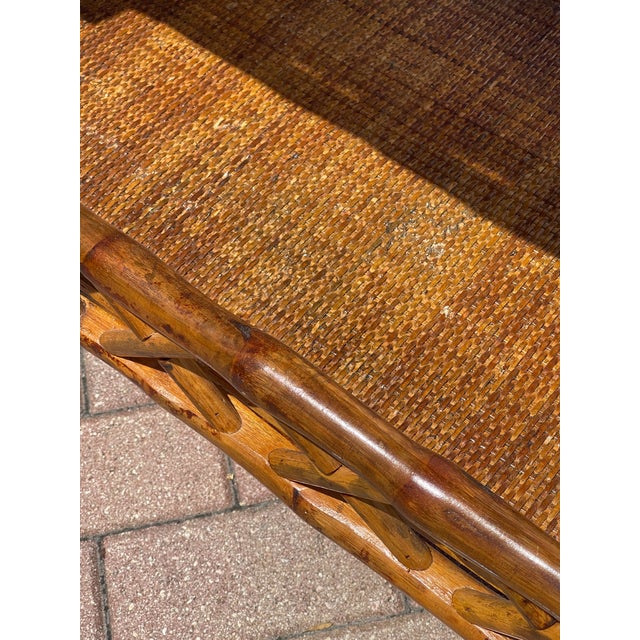 Bamboo Two Tier Bar Cart With Gallery For Sale - Image 11 of 12